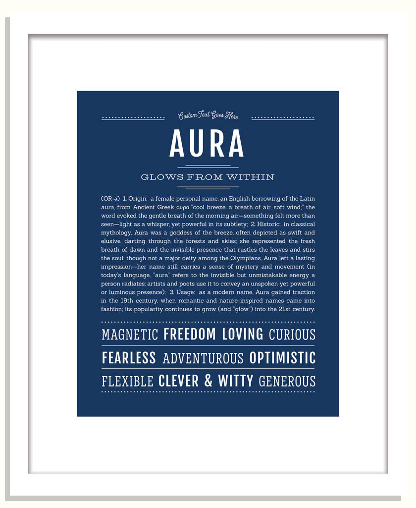 Frame Options | Midnight Blue | Black Frame, Matted