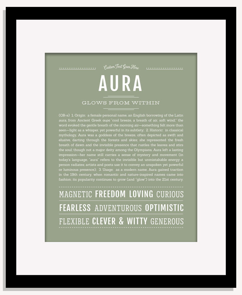 Frame Options | Sage | Maple Frame, Matted