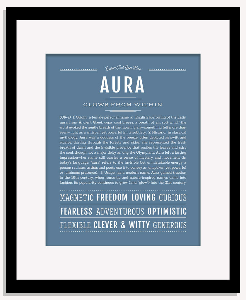 Frame Options | Steele Blue | Maple Frame, Matted