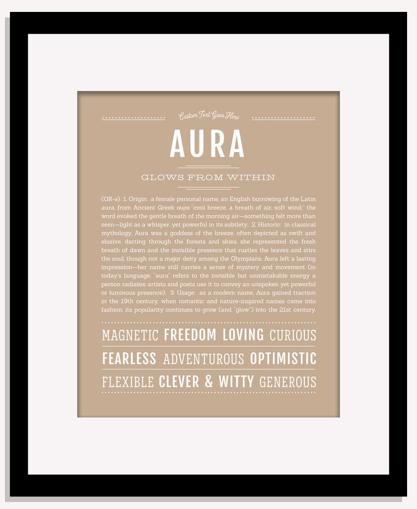 Frame Options | Tan | Maple Frame, Matted