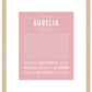 Aurelia | Name Art Print