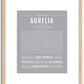 Aurelia | Name Art Print