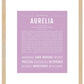 Aurelia | Name Art Print