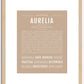 Aurelia | Name Art Print