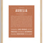 Aurelia | Name Art Print