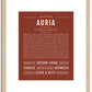 Auria | Name Art Print