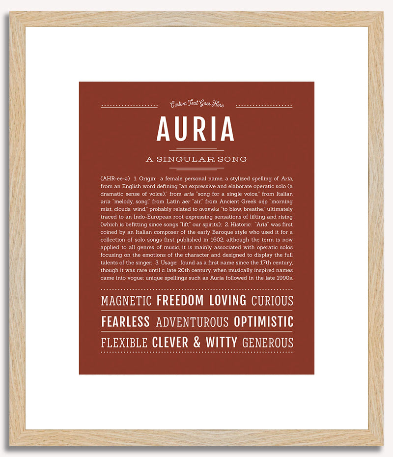 Auria | Name Art Print