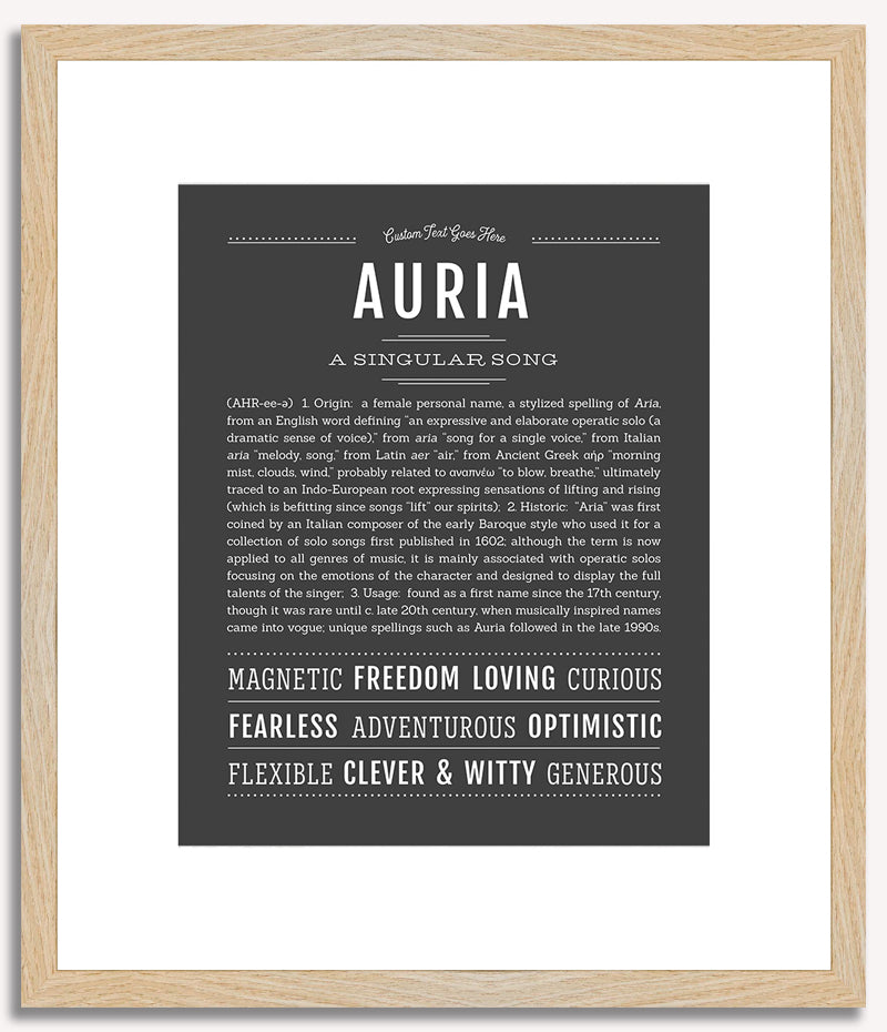 Auria | Name Art Print