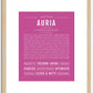 Auria | Name Art Print