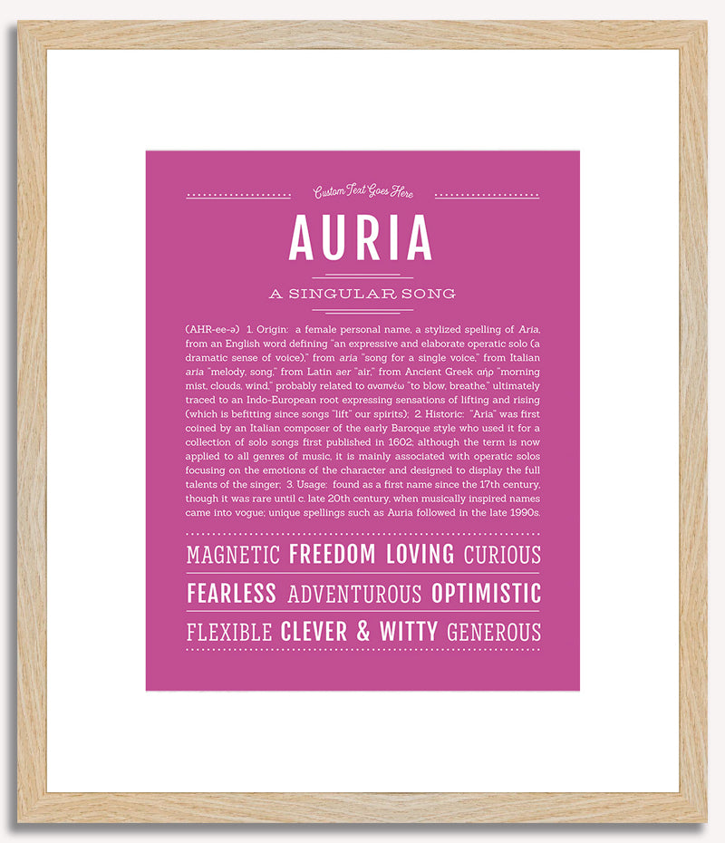 Auria | Name Art Print