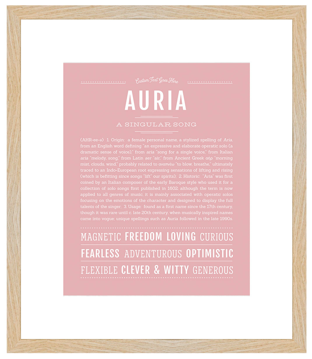 Auria | Name Art Print