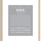 Auria | Name Art Print