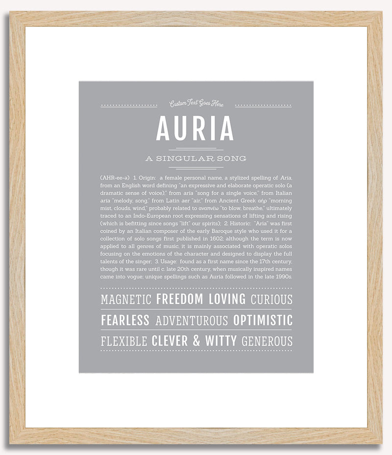 Auria | Name Art Print