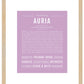 Auria | Name Art Print