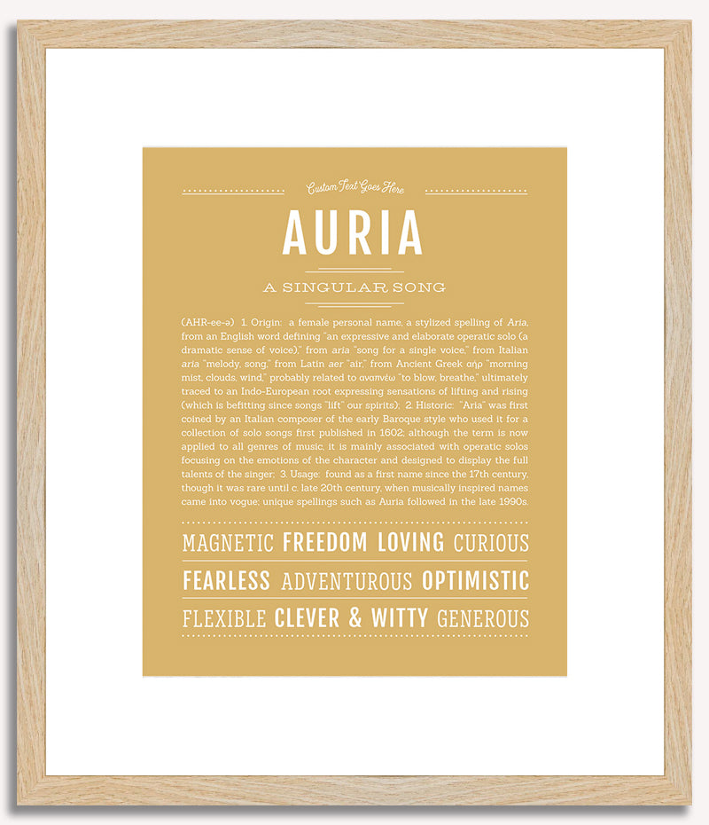 Auria | Name Art Print