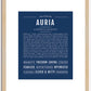 Auria | Name Art Print