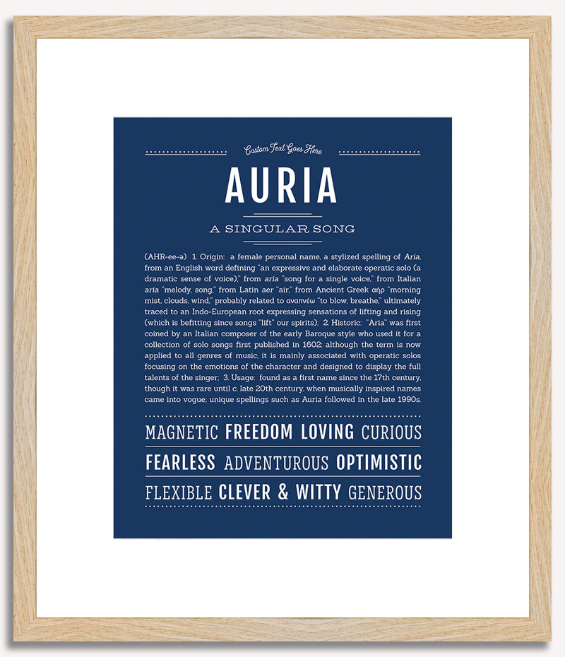 Auria | Name Art Print