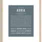 Auria | Name Art Print