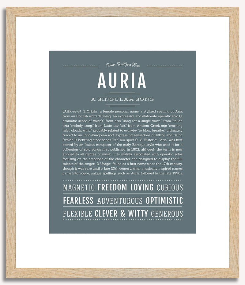 Auria | Name Art Print