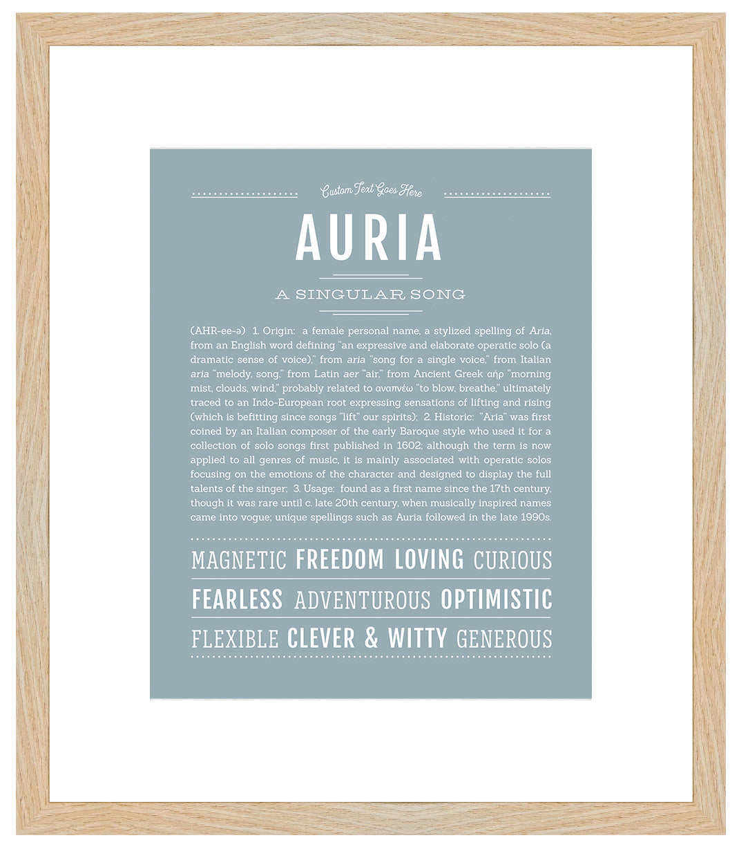 Auria | Name Art Print