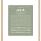 Auria | Name Art Print