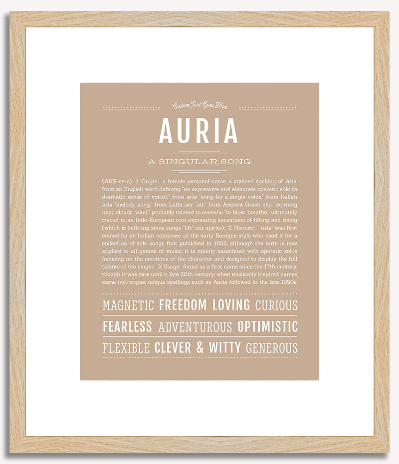 Auria | Name Art Print