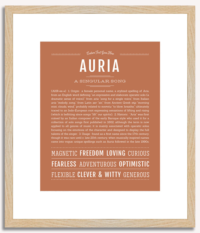 Auria | Name Art Print