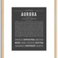 Aurora | Name Art Print