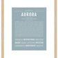 Aurora | Name Art Print