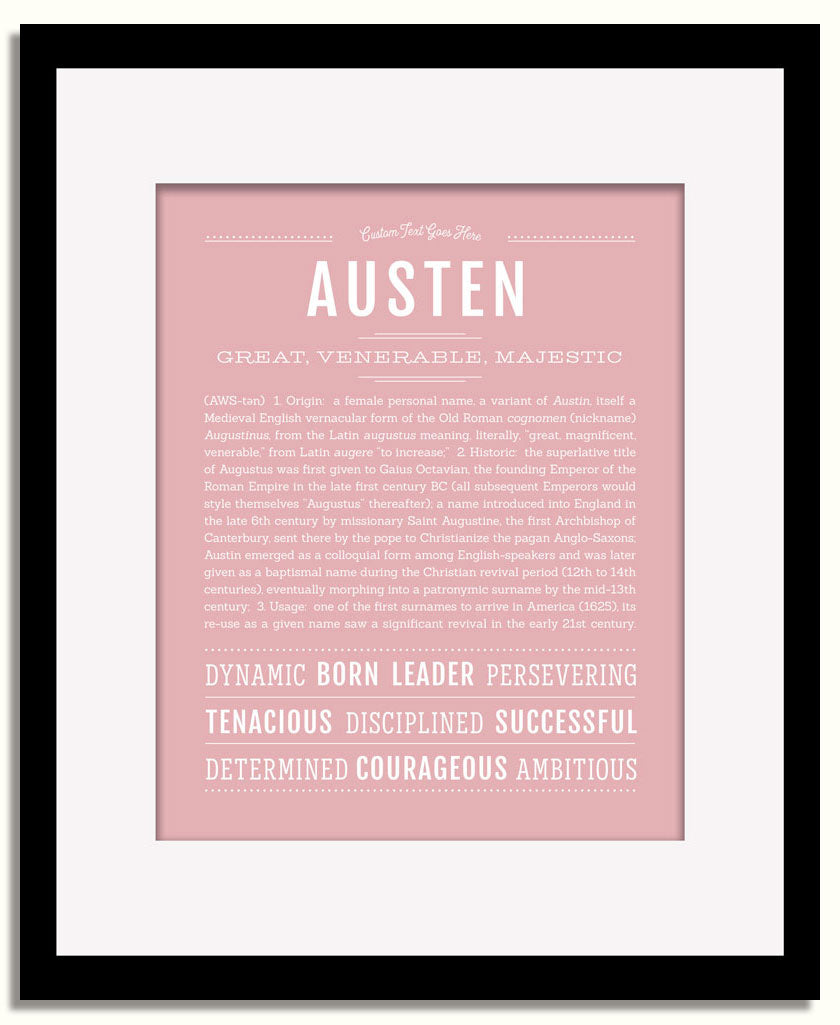 Frame Options | Dusty Rose | Black Frame, Matted