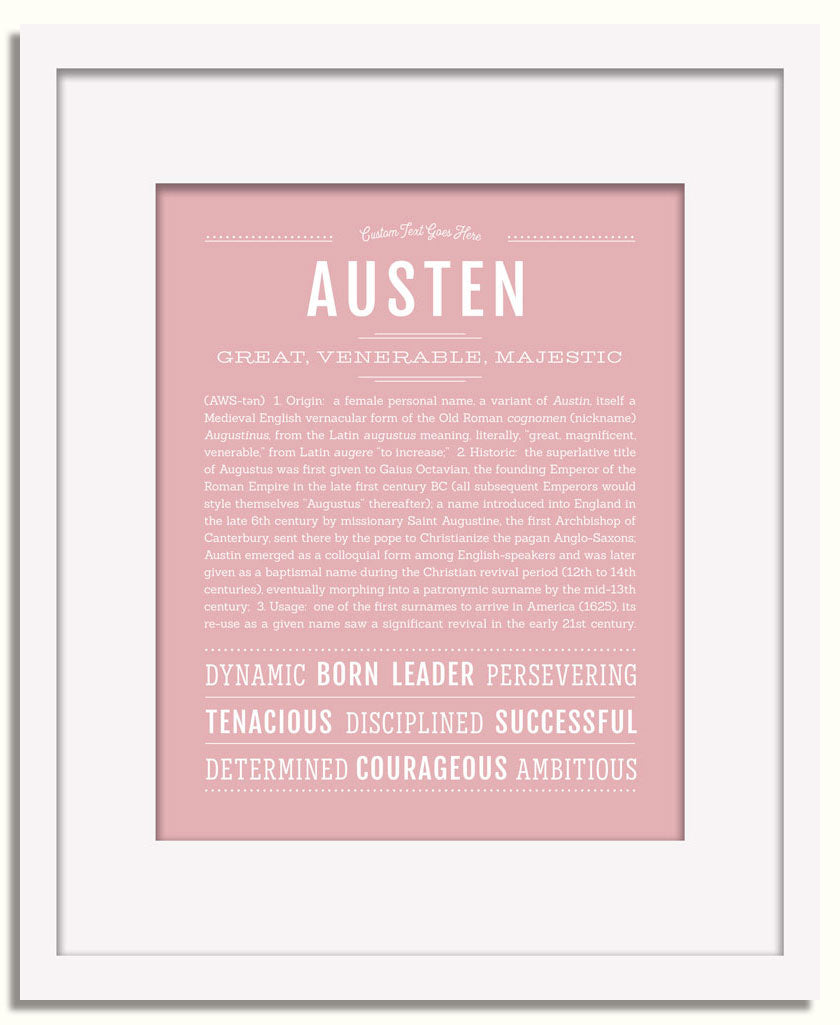 Frame Options | Dusty Rose | White Frame, Matted