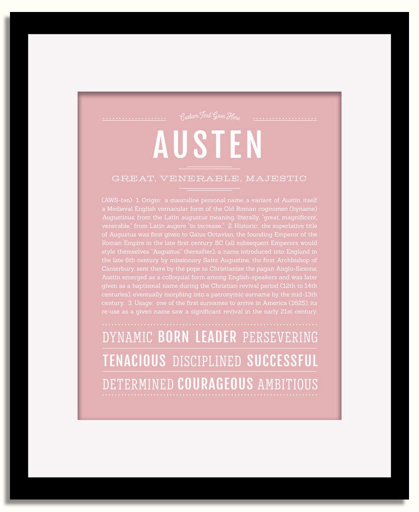 Frame Options | Dusty Rose | Black Frame, Matted