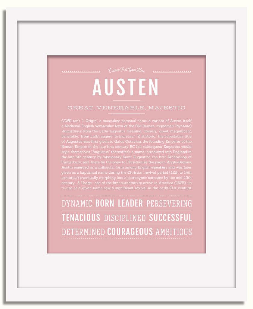 Frame Options | Dusty Rose | White Frame, Matted