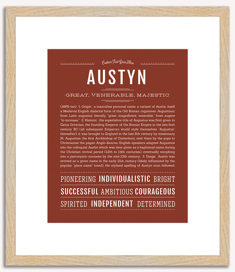 Austyn (male) | Name Art Print