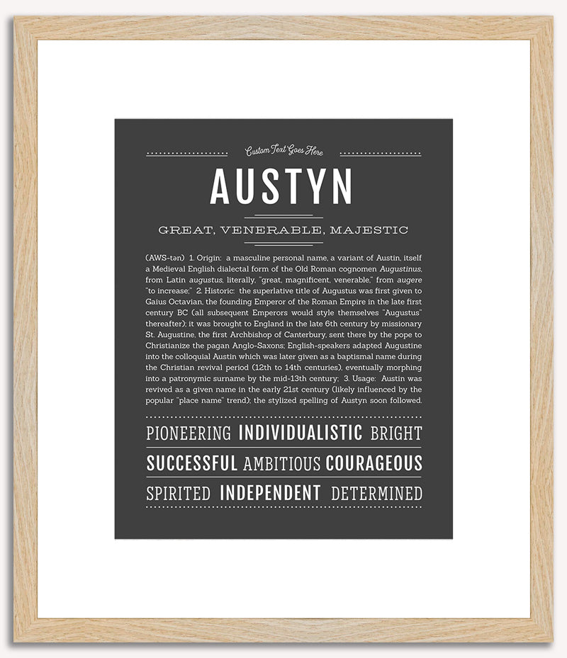 Austyn (male) | Name Art Print