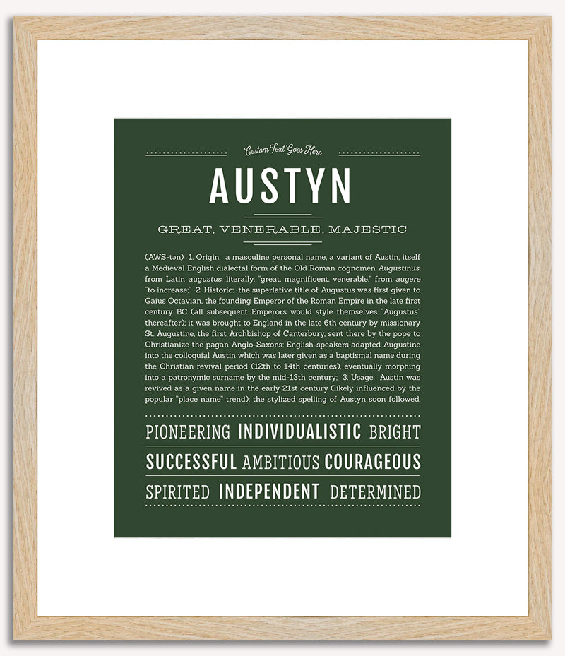 Austyn (male) | Name Art Print