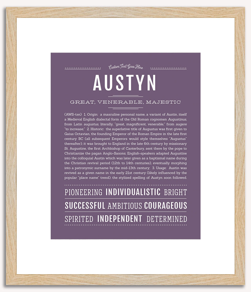 Austyn (male) | Name Art Print