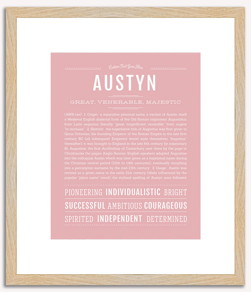 Austyn (male) | Name Art Print