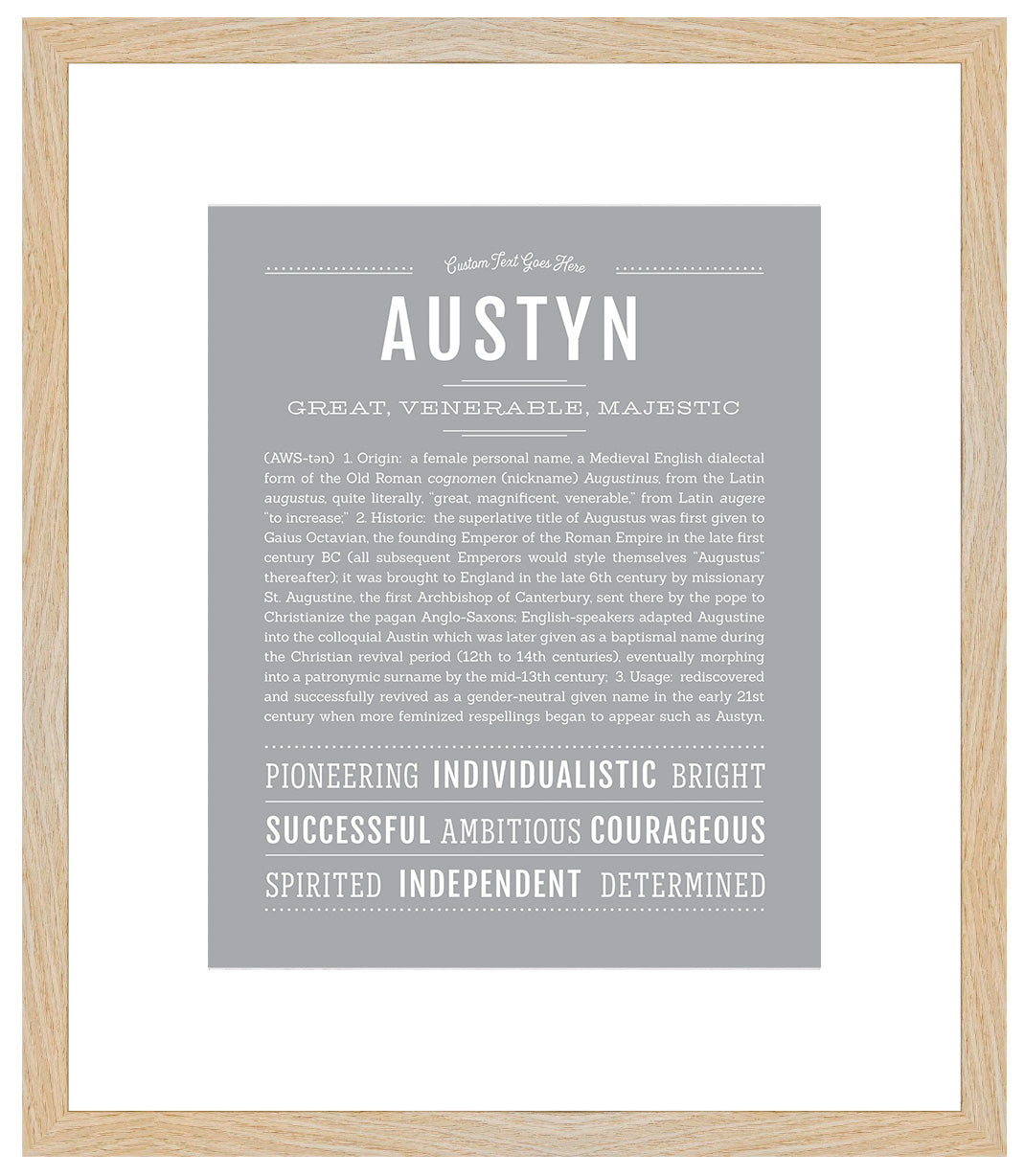 Austyn (female) | Name Art Print