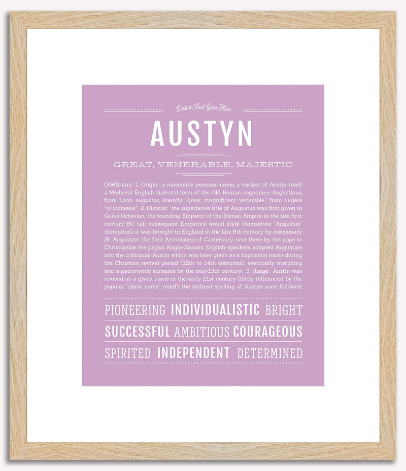 Austyn (male) | Name Art Print