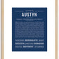 Austyn (male) | Name Art Print