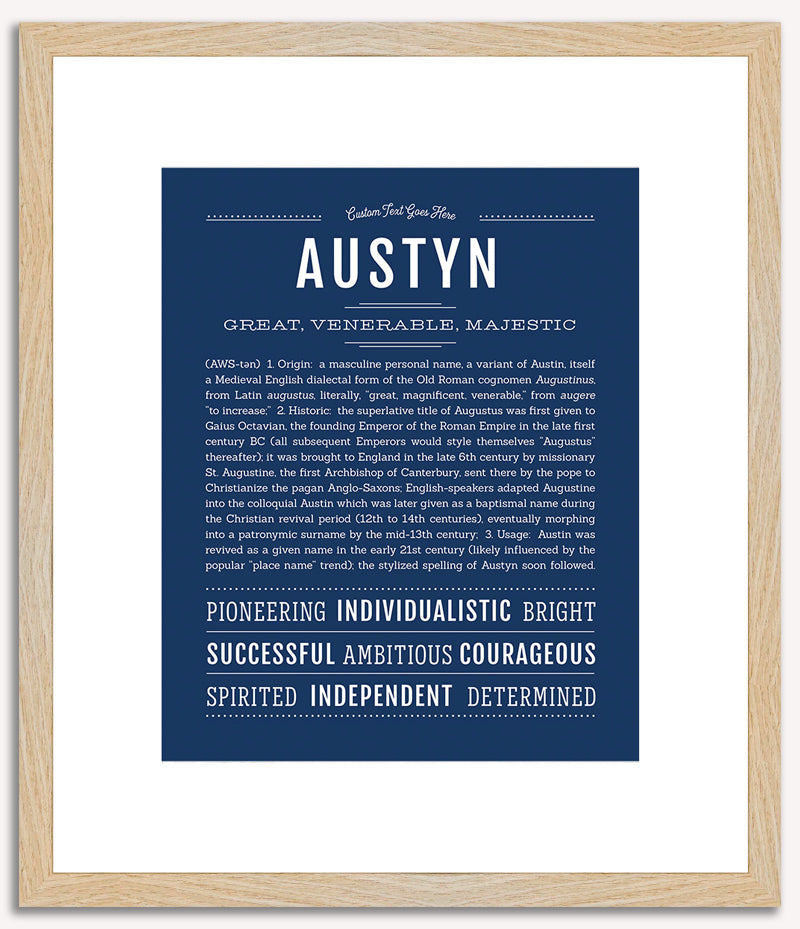 Austyn (male) | Name Art Print