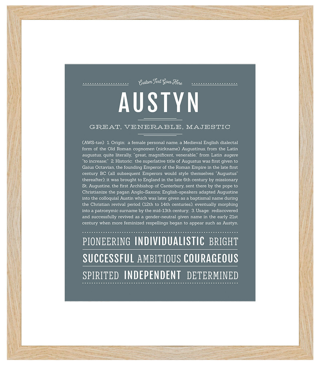 Austyn (female) | Name Art Print