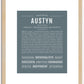 Austyn (male) | Name Art Print