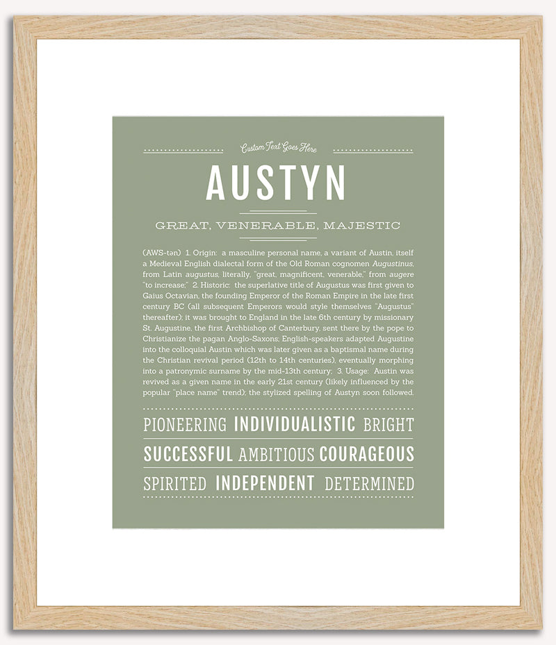 Austyn (male) | Name Art Print