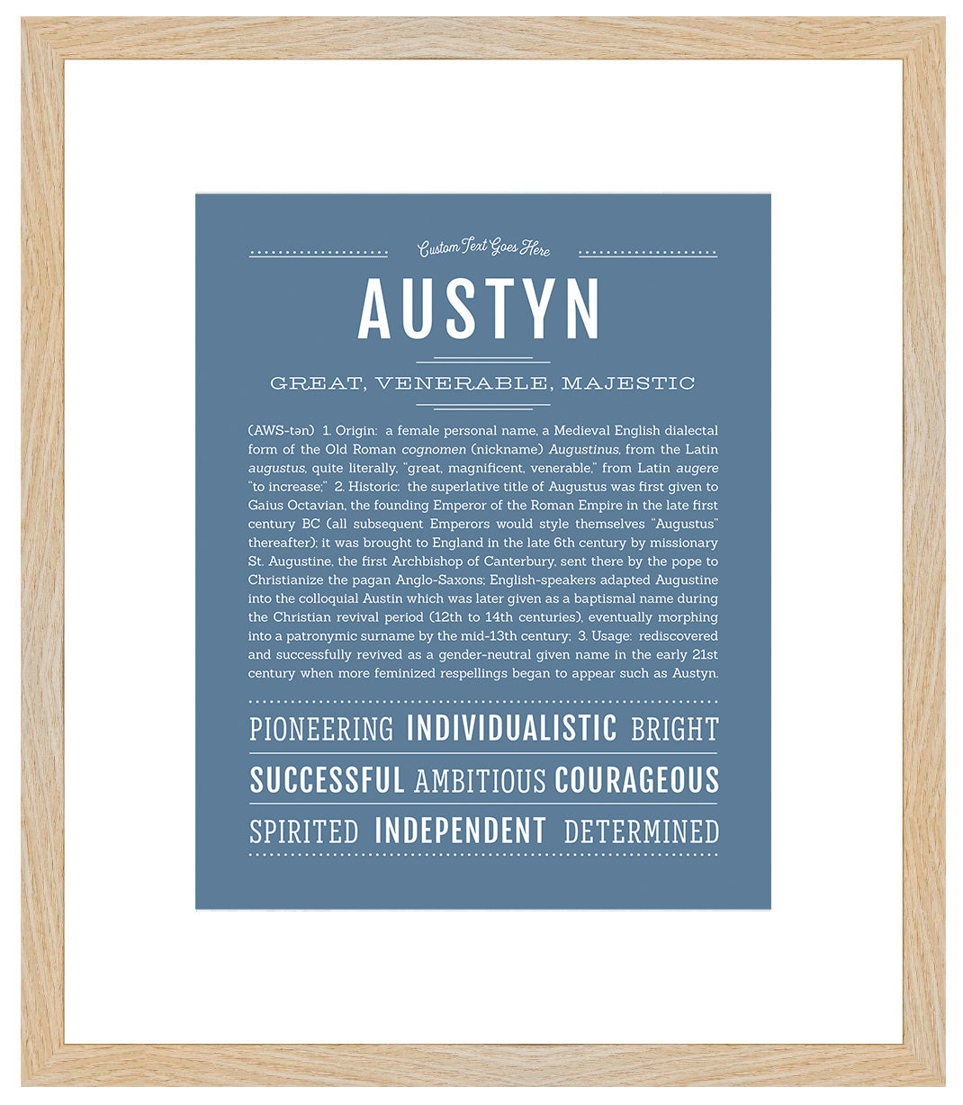 Austyn (female) | Name Art Print