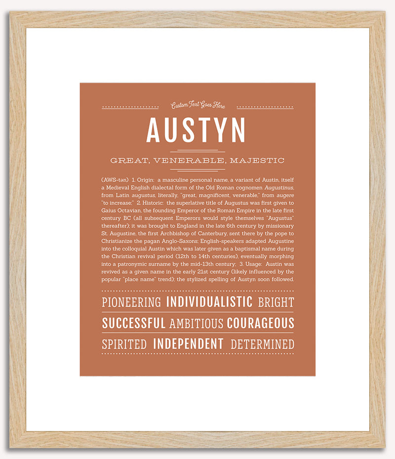 Austyn (male) | Name Art Print