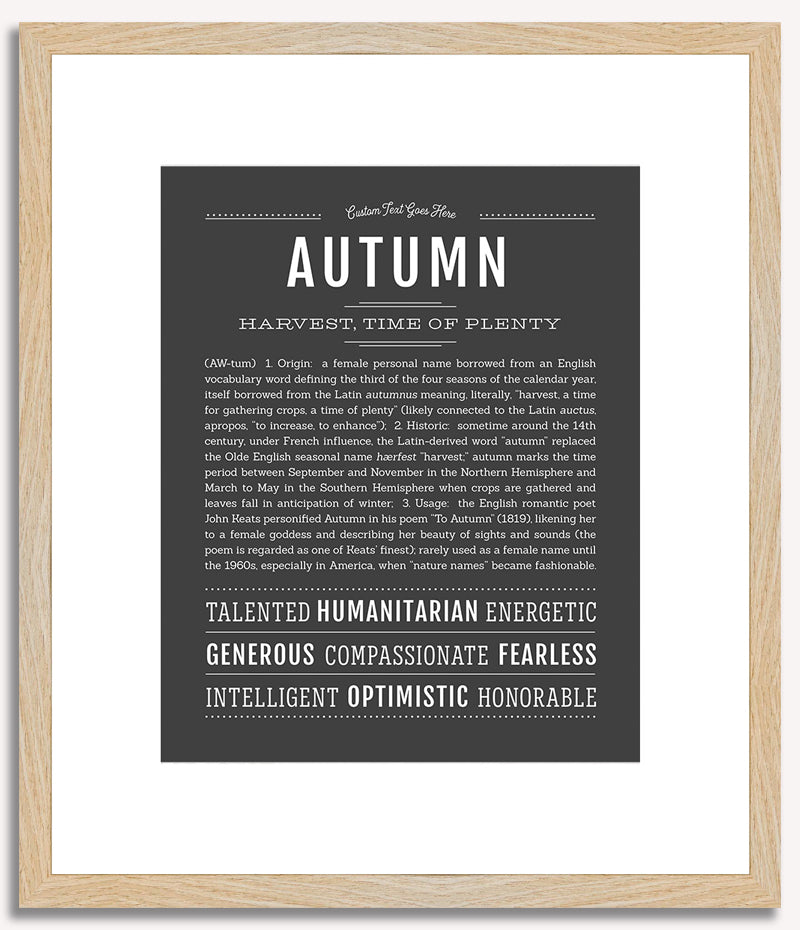 Autumn | Name Art Print