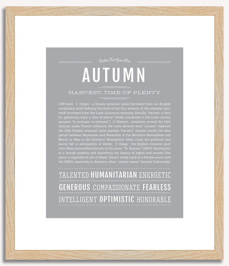 Autumn | Name Art Print