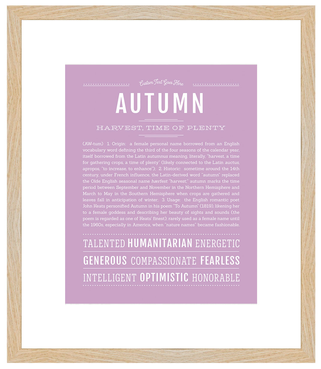 Autumn | Name Art Print